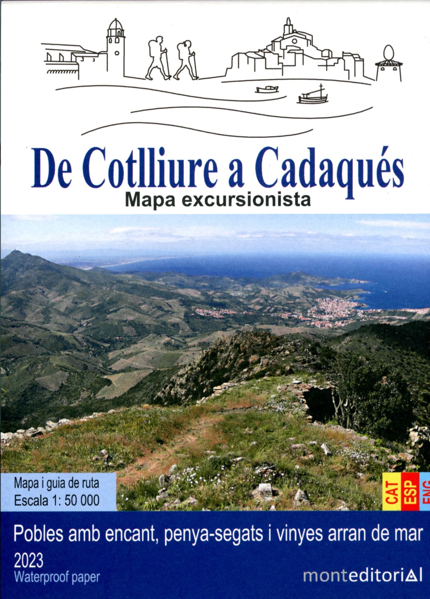 De Cotlliure a Cadaqués : Mapa excursionista - Portada
